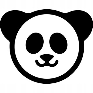Naklejka PANDA 13 X 16,2 CM