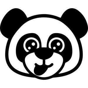 Naklejka PANDA 15 X 18,4 CM