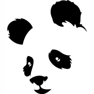 Naklejka PANDA 16 X 13,5 CM
