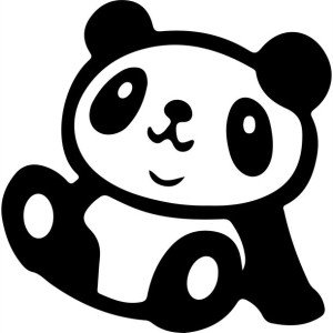Naklejka PANDA 16 X 15,9 CM