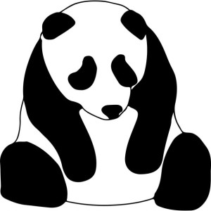 Naklejka PANDA 16 X 16,1 CM