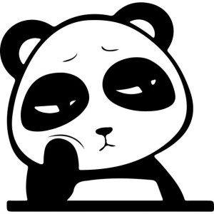 Naklejka PANDA 16 X 16,4 CM