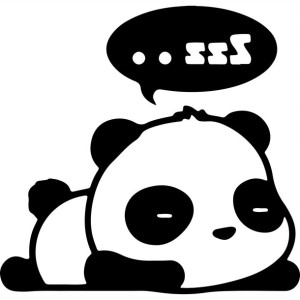 Naklejka PANDA 16 X 16,6 CM