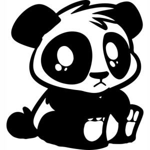 Naklejka PANDA 18 X 16,4 CM