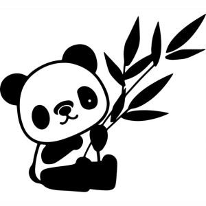Naklejka PANDA 18 X 20,8 CM