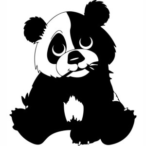 Naklejka PANDA 20 X 17,4 CM