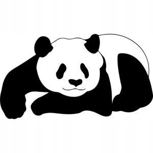Naklejka PANDA 7 X 12,6 CM