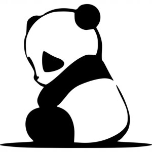 Naklejka PANDA 7 X 7,4 CM