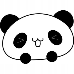 Naklejka PANDA 7 X 9,6 CM