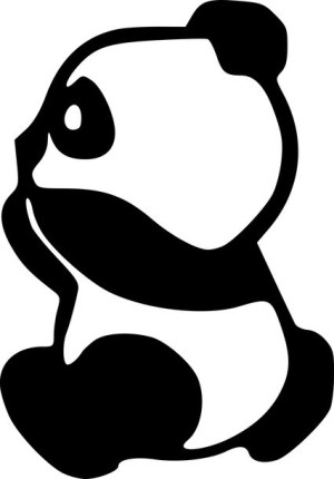 Naklejka PANDA 8 X 5,6 CM