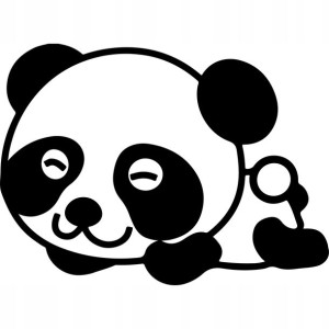 Naklejka PANDA 9 X 12,3 CM