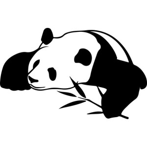 Naklejka PANDA 9 X 14,5 CM