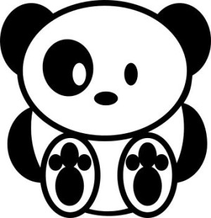Naklejka PANDA 9,3 X 9 CM