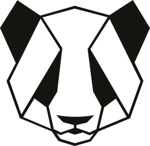Naklejka PANDA GEOMETRYCZNA 11 X 11,3 CM