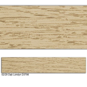 Obrzeże PVC, 02/29 Dąb Londyn D3798, 42x2.0, 100 mb