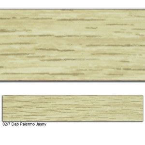 Obrzeże PVC, 02/7 Dąb Palermo Jasny, 22x2.0, 100 mb