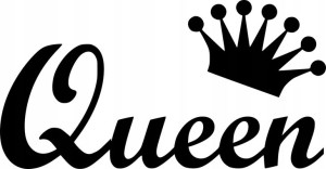 Naklejka QUEEN KSIĘŻNICZKA 13 X 25 CM