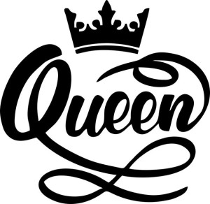 Naklejka QUEEN KSIĘŻNICZKA 15 X 15,4 CM