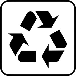 Naklejka RECYKLING ŚMIECI ECO 8 X 8 CM