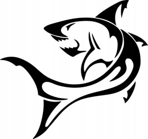 Naklejka REKIN SHARK 15 X 16 CM