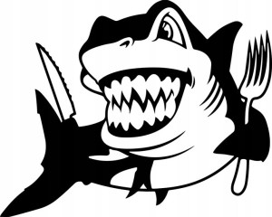 Naklejka REKIN SHARK 15 X 18,7 CM