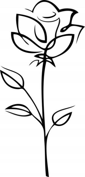 naklejka RÓŻA 15CM