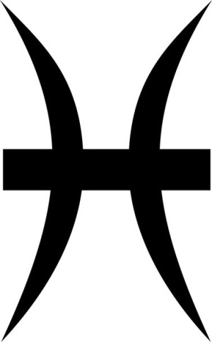Naklejka RYBY ZNAK ZODIAKU 16 X 9,9 CM