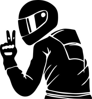 naklejka samochód motocykl MOTOCYKLISTA