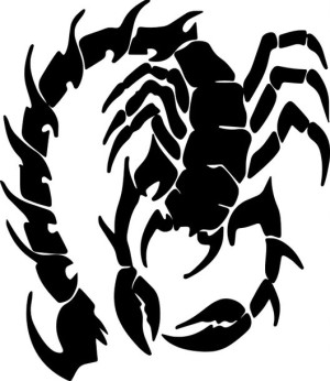 Naklejka SKORPION 16,1 X 14 CM