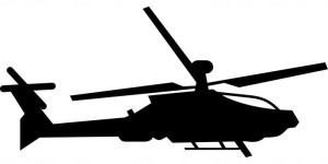 Naklejka Śmigłowiec Helikopter 9,2 X 20 Cm