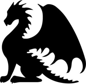 Naklejka SMOK DRAGON 18 X 18,6 CM