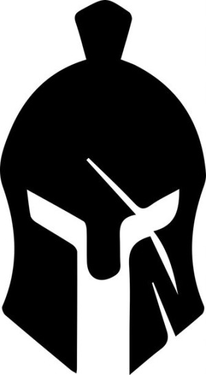 Naklejka Spartan Wojownik Hełm 17 X 9,3 Cm