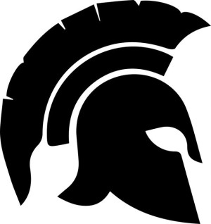 Naklejka Spartan Wojownik Hełm 22,3 X 21 Cm