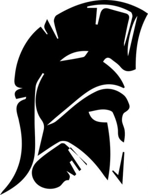 Naklejka Spartan Wojownik Hełm 23,6 X 18 Cm