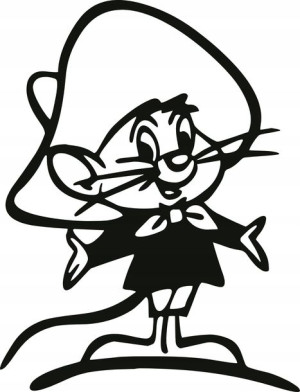 Naklejka SPEEDY GONZALES 10 X 7,7 CM