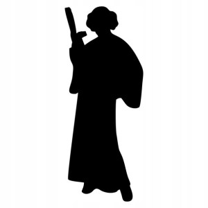 Naklejka STAR WARS LEIA ORGANA 14 X 5,6 CM