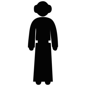 Naklejka STAR WARS LEIA ORGANA 25 X 9 CM