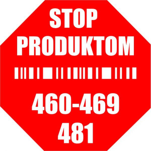 Naklejka Stop Produktom Rosji Białorusi 14 X 14 Cm