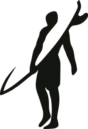 Naklejka SURFER SURFING 8 X 5,5 CM