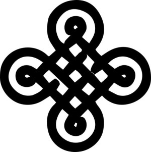 Naklejka SYMBOL WĘZEŁ CELTYCKI 9 X 9 CM