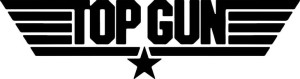 Naklejka TOP GUN 6,3 X 24 CM