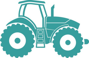 Naklejka TRAKTOR KOPARKA 19,1 X 29 CM