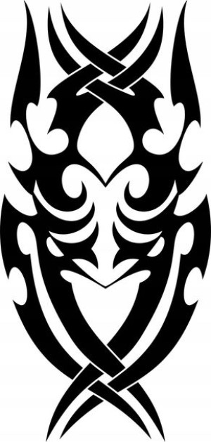 Naklejka TRIBAL WZÓR TATUAŻ 27 X 12,9 CM