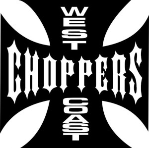 Naklejka WEST COAST CHOPPERS 15 X 15,1 CM