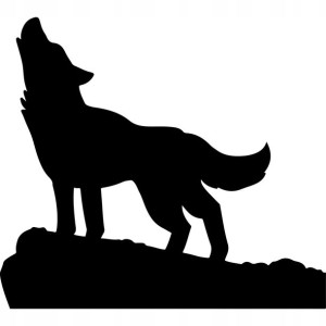 Naklejka WILK WOLF 15 X 16,8 CM