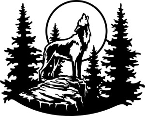 Naklejka WILK WOLF 15 X 18,8 CM