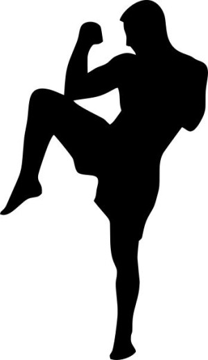 Naklejka ZAWODNIK MUAY THAI 12 X 6,9 CM