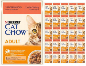 Purina Cat Chow Wołowina Bakłażan Dla Kota 26x85g