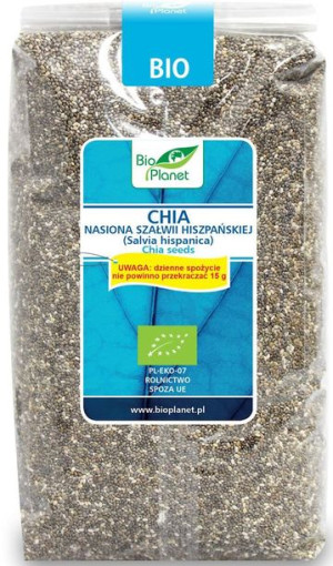 Chia - Nasiona Szałwii Hiszpańskiej Bio 1 Kg - Bio Planet