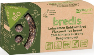 Chleb Lniany Suszony Z Cukinią Bezglutenowy Bio 70 G - Papagrin
